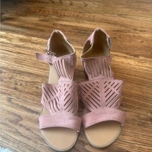 Charlotte Russe Blush Cutout Sandals
